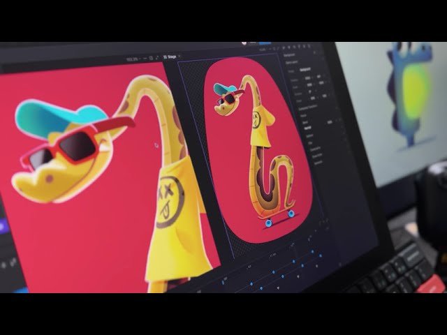 Demonstrating the new mesh and weighting features in Rive