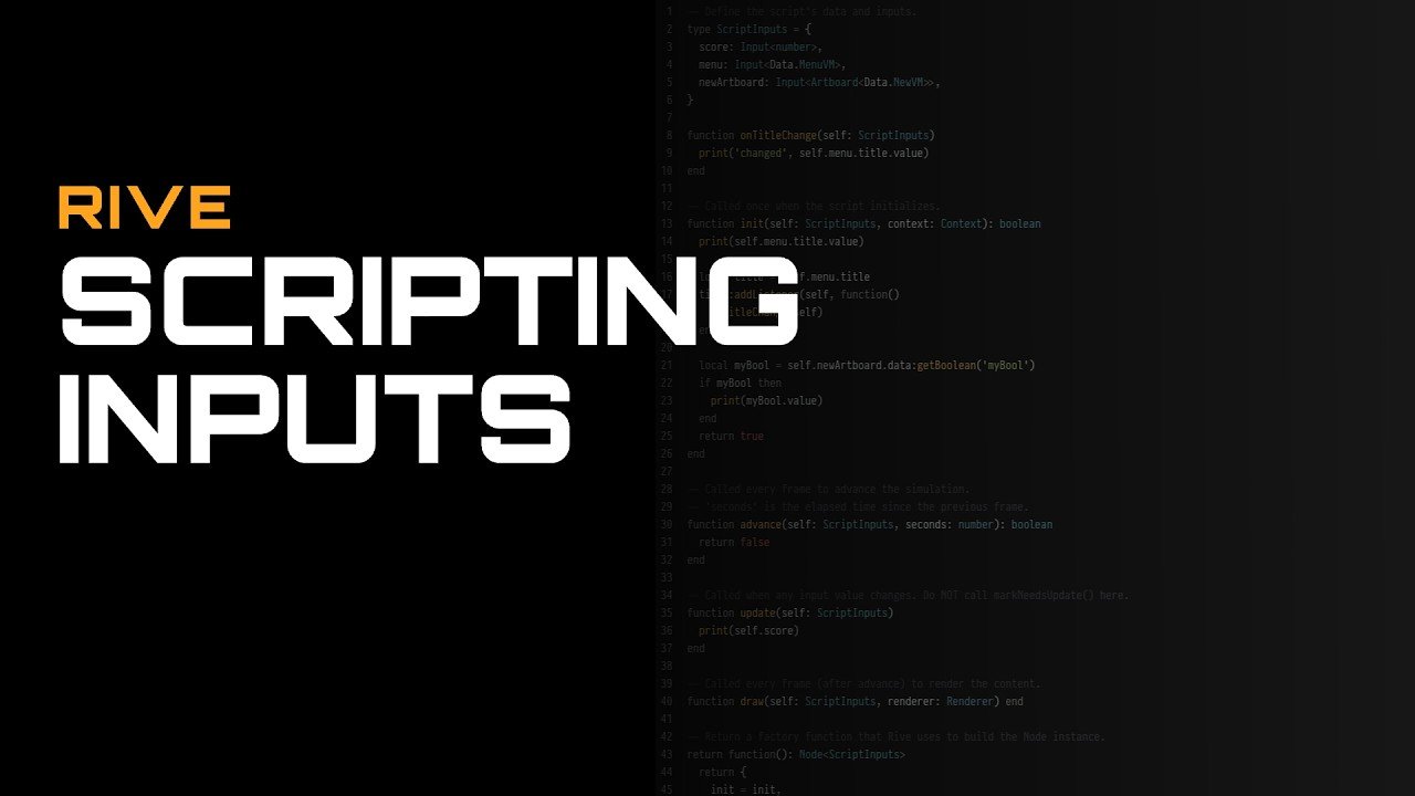 Rive Scripting – Inputs