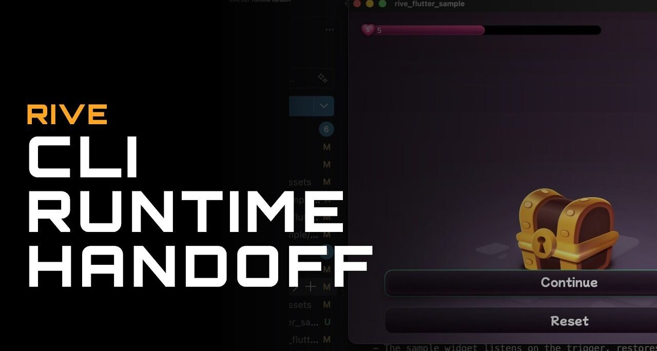 Rive CLI + RML: runtime handoff, focus states & semantics